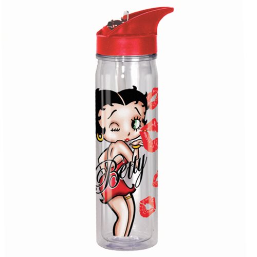 Betty Boop Kisses 18 oz. Flip-Top Water Bottle